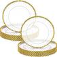 100 PCS Charge Plate 13 Inches Wedding Centerpieces Transparent Event Party Decoration Tableware Tray Show Salver