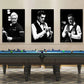 Snooker Billard Players Affiches et imprimés en noir et blanc peinture murale décor décor images photo billard salle chambre