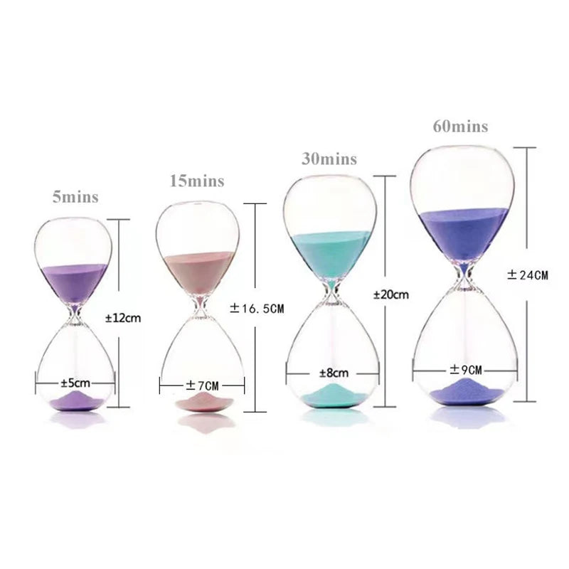 15.05.30/60 Minuten Neue nordische Glas -Tröpfchen -Zeit -Sandglas -Timer kreative Heimdekoration Handwerk Dekoration Valentinstag Geschenk