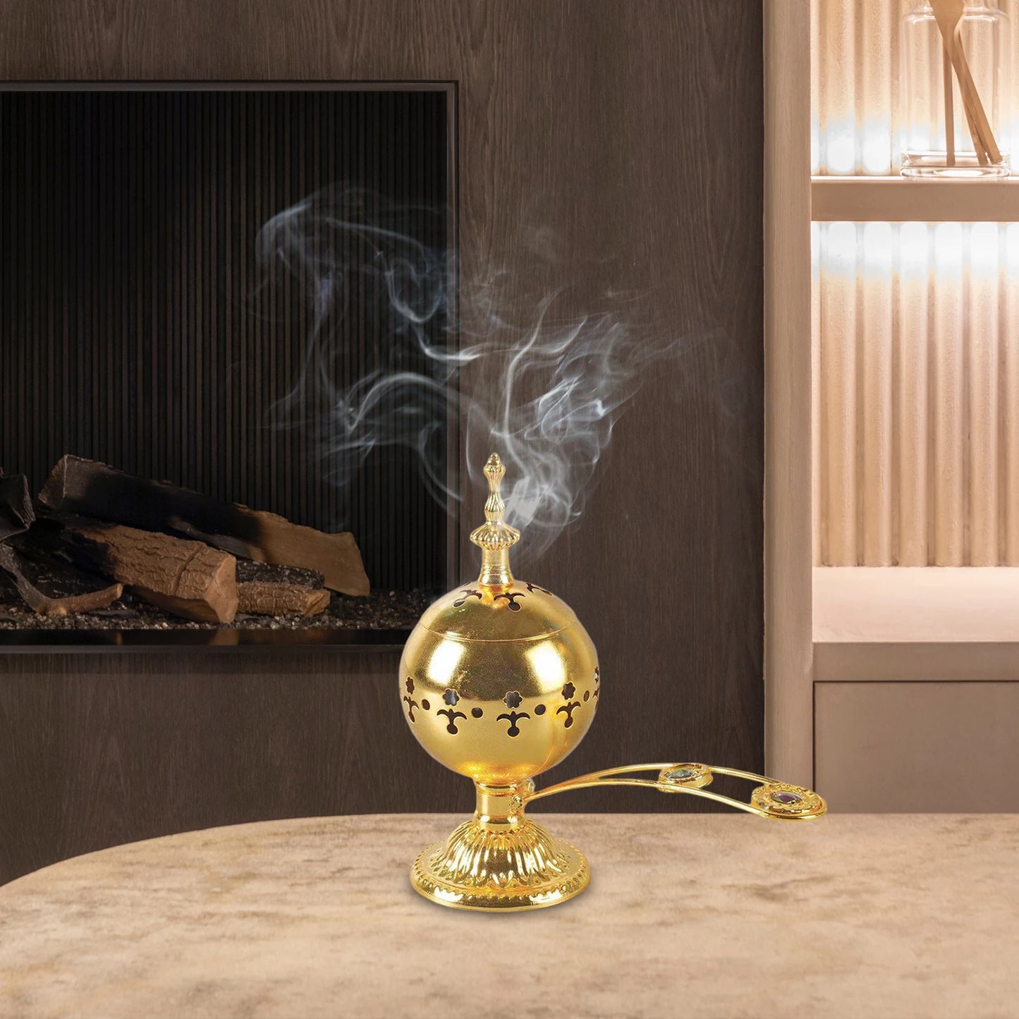 EU Plug Electric Incense Burner Mubkhara Zen Arabian Sandalwood Censer Incense Diffuser for Yoga SPA Decor Ornament Home 12/13cm