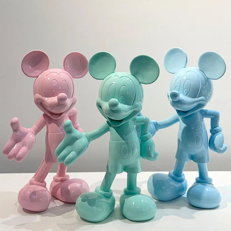 Disney Mickey Mouse Anime Action Figures Cartoon Bienvenue Modèle Mickey Resin Modèle Statedoll Home Salon Ornements décoratifs