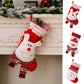 Cute Large Christmas Stockings Large Capacity Santa Snowman Elk Xmas Tree Hanging Stocking Plush Christmas Candy Gift Bag