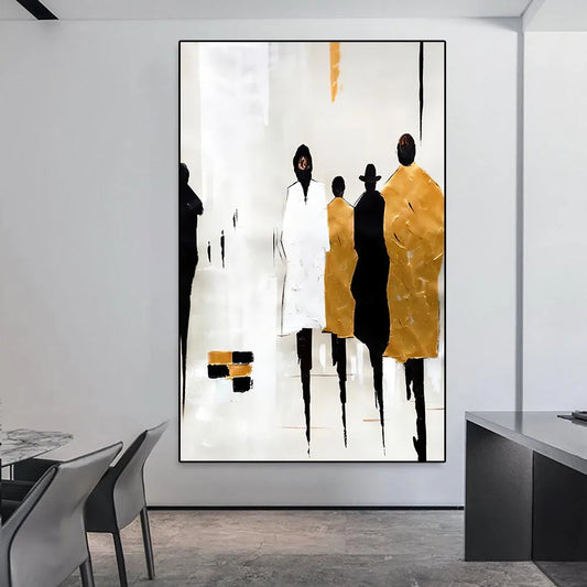 Nordic Eloquent Silhouettes Abstract Minimalist Human Figures Canvas Wall Art Modern Canvas Painting Print Poster Home Decor