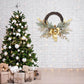 Christmas Front Door Wreath Garlands Christmas Party Favors Front Door Decor Silver-Gold Berries Pine Needles Pine Cones