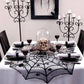 Halloween Black Lace Placemat Happy Halloween Party Decorations 2024 For Home Spider Web Tablecloth Kitchen Dining Table Covers