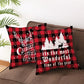 Christmas Cartoon Santa Claus Elk Cushion Cover Red Plaid Throw Pillow Christmas Ornaments Natale 2024 Xmas Gifts Sofa Cushions