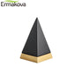 ERMAKOVA Ceramic Pyramid Sculpture Ornaments Creative White Porcelain Marble Statue Crafts Living Room Home Study Decoration