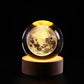 6/8cm 3D Crystal Ball Astronomy Solar System Planets Moon Astronaut USB LED Night Light Balls Snow Glass Globe Home Decoration