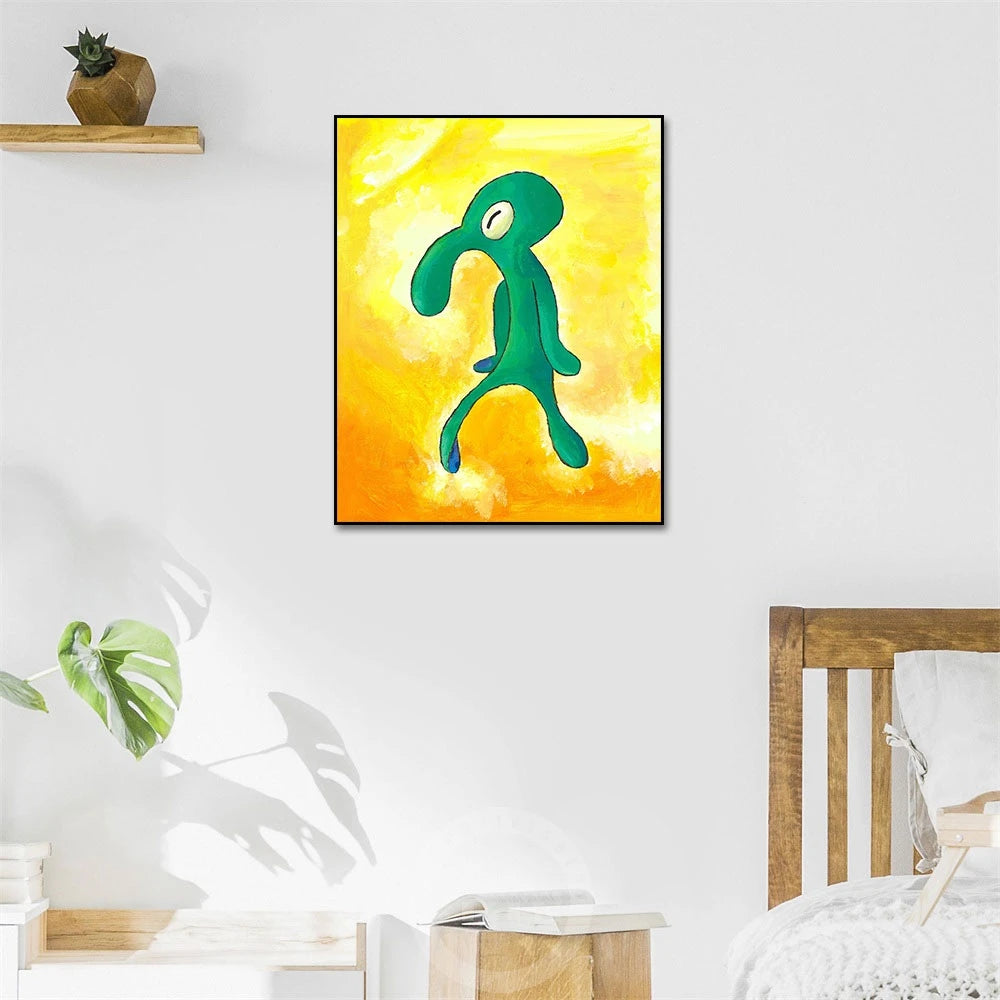 Bold And Brash Canvas Painting Funny Squidward Poster Prints Wall Art Mural Picture Nordic Living Room Home Decoration Kid Gifts