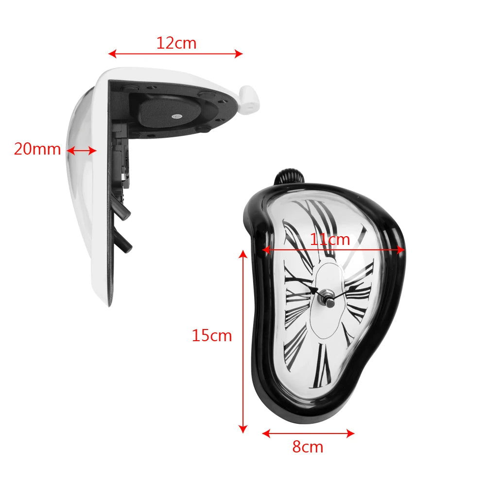 Hilife New Surrealist Salvador Dali Stil Uhren kreative Heimdekoration Surreal verzerrtes Wanduhr Geschenk Schmelzende Uhr