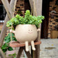 Face Head Planter Succulent Plant Flower Pot Resin Container Swing Flowerpot Cartoon Garden Decor Outdoor Hanging Ornament