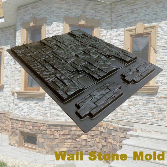 3D Wall Concrete Molds Mould Stone Mold Maker ABS Plastic for DIY House Decor Path Brick Tiles Gypsum