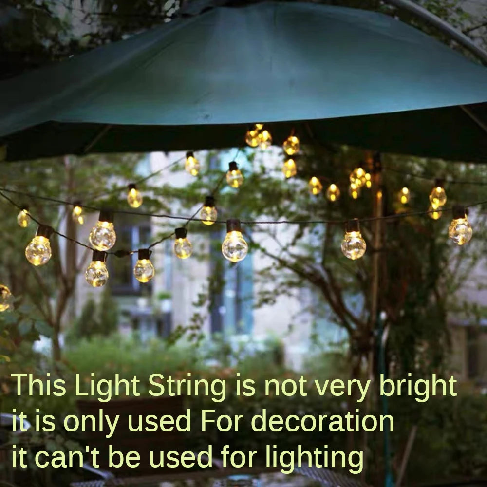 5/7/12M Led Globe Solar Fairy String Lights Christmas Garland Street Wedding Bulb Lamps Outdoor for Party Holiday Garden Patio