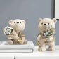 Estátua criativa Decorações de urso Acessórios para casa Cabinetes de TV Armários de TV Arranjos de Flores de Hallwea