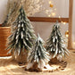 Mini Christmas Tree Artificial Snow Simulation Frost Pine Tree Desktop Decorative Supply Christmas Ornaments Decoration Gift