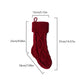 1Pcs Wool Knitted Christmas Stocking Diamond Stripes Crochet Gift Bags Santa Elk Socks Christmas Tree Fireplace Hanging Decorate